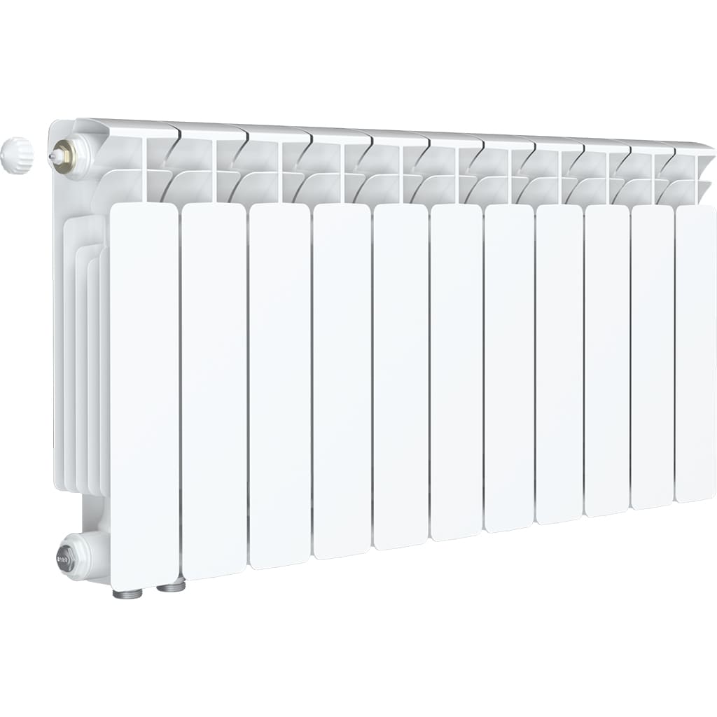 Радиатор биметаллический RIFAR BASE VENTIL 350 BVL 11 секций нижнее левое подключение (белый RAL 9016), 1RB35.VL-11