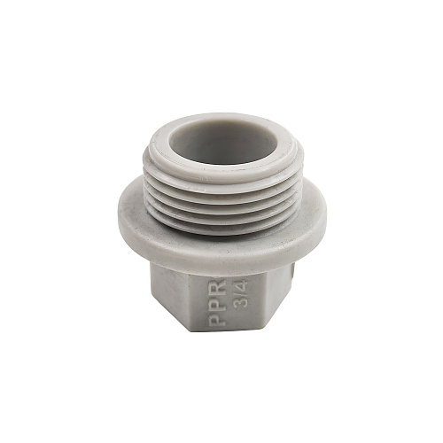 Заглушка резьбовая PPR  3/4, PN25 серый, РТП