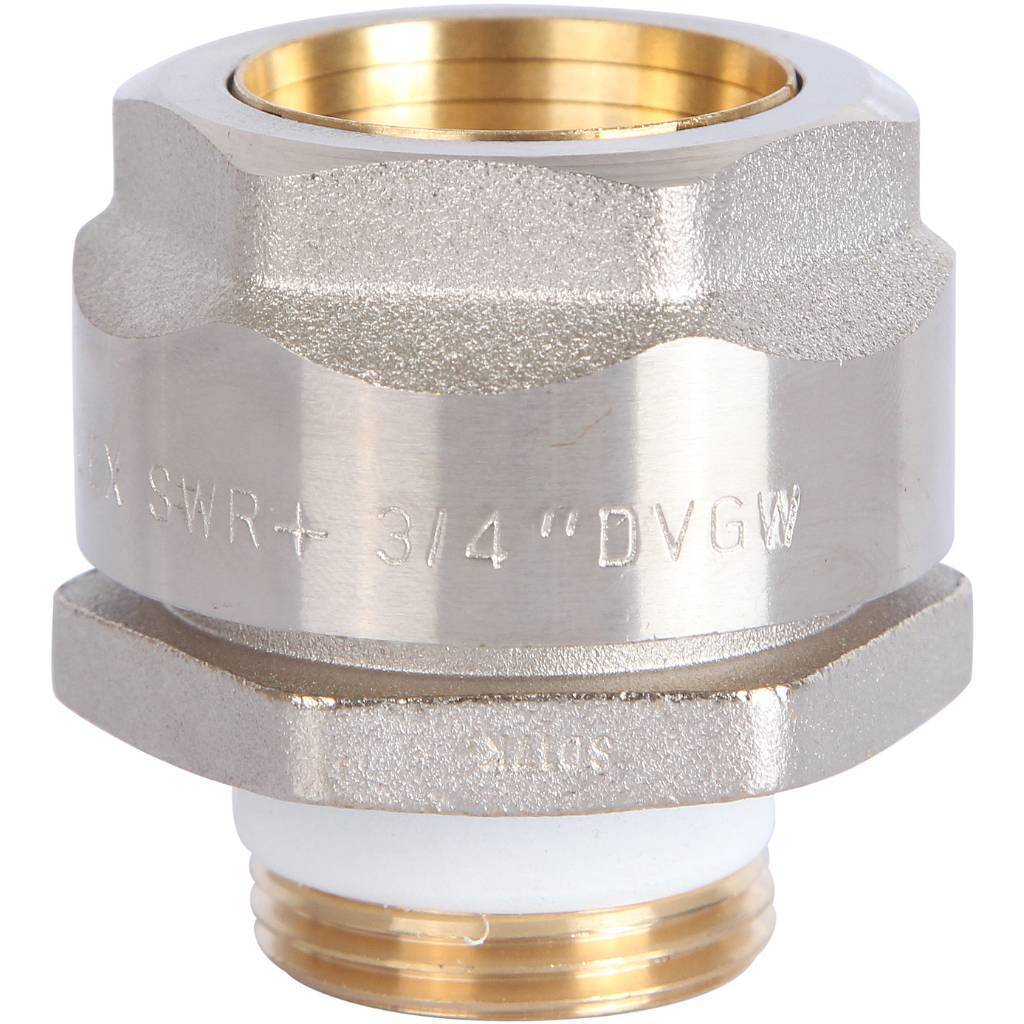 Фитинг Meibes резьбовой латунный Plus для стальных труб 3/4”*3/4” НР, F13080