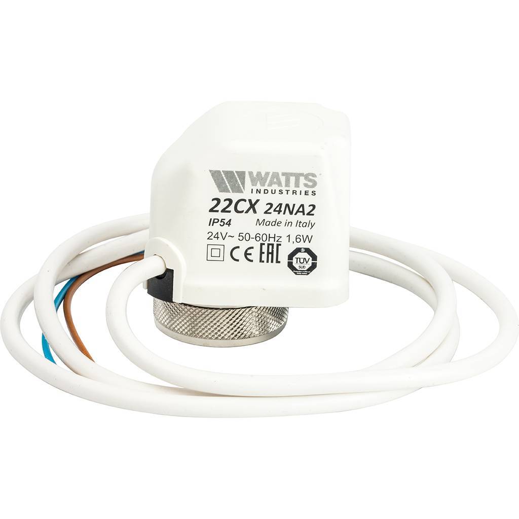 Сервопривод электротермический Watts 22CX нормально открытый, 24 В, 10029672