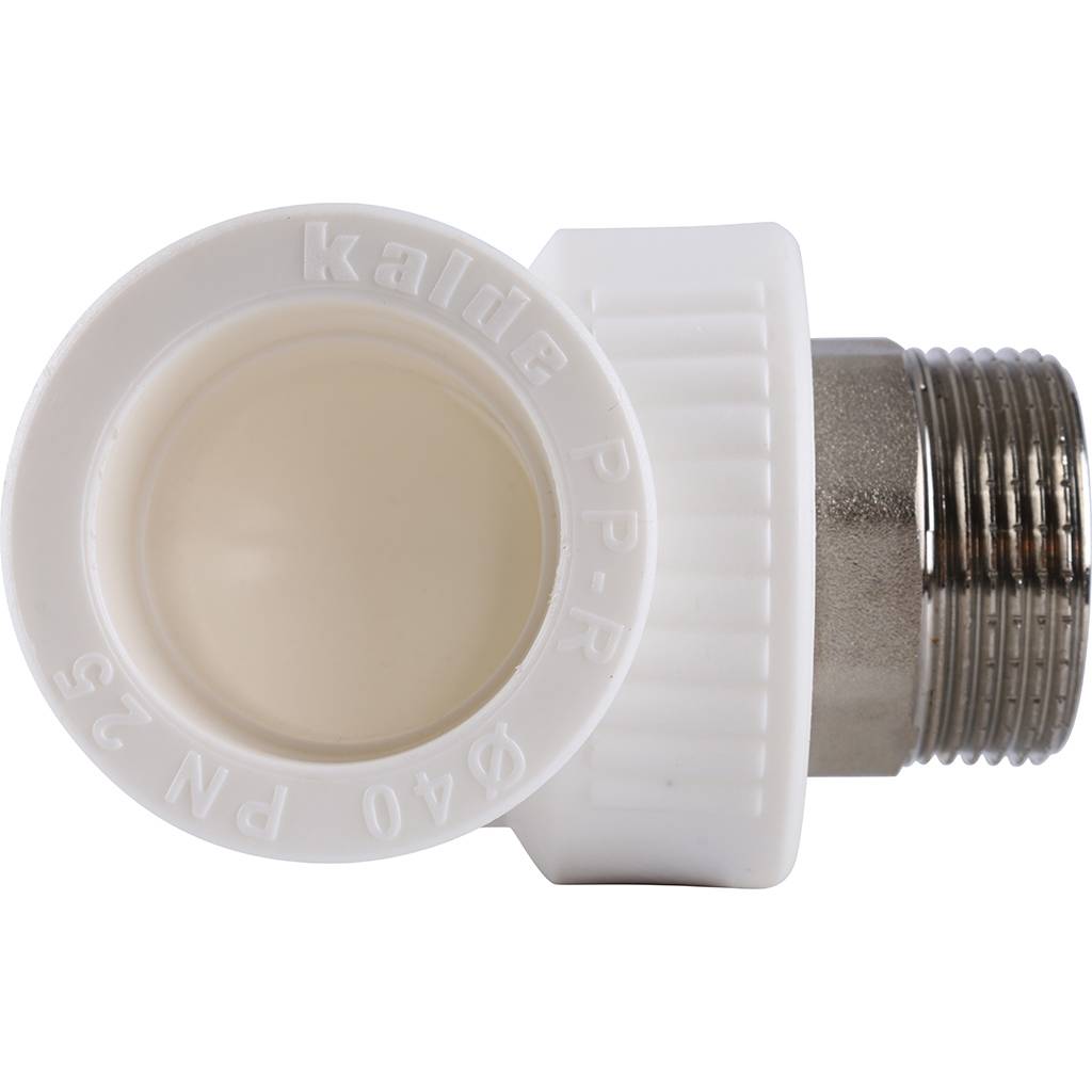 Угольник Kalde с наружной резьбой 40x1 1/4 для полипропиленовых труб, 3222-emo-401a06