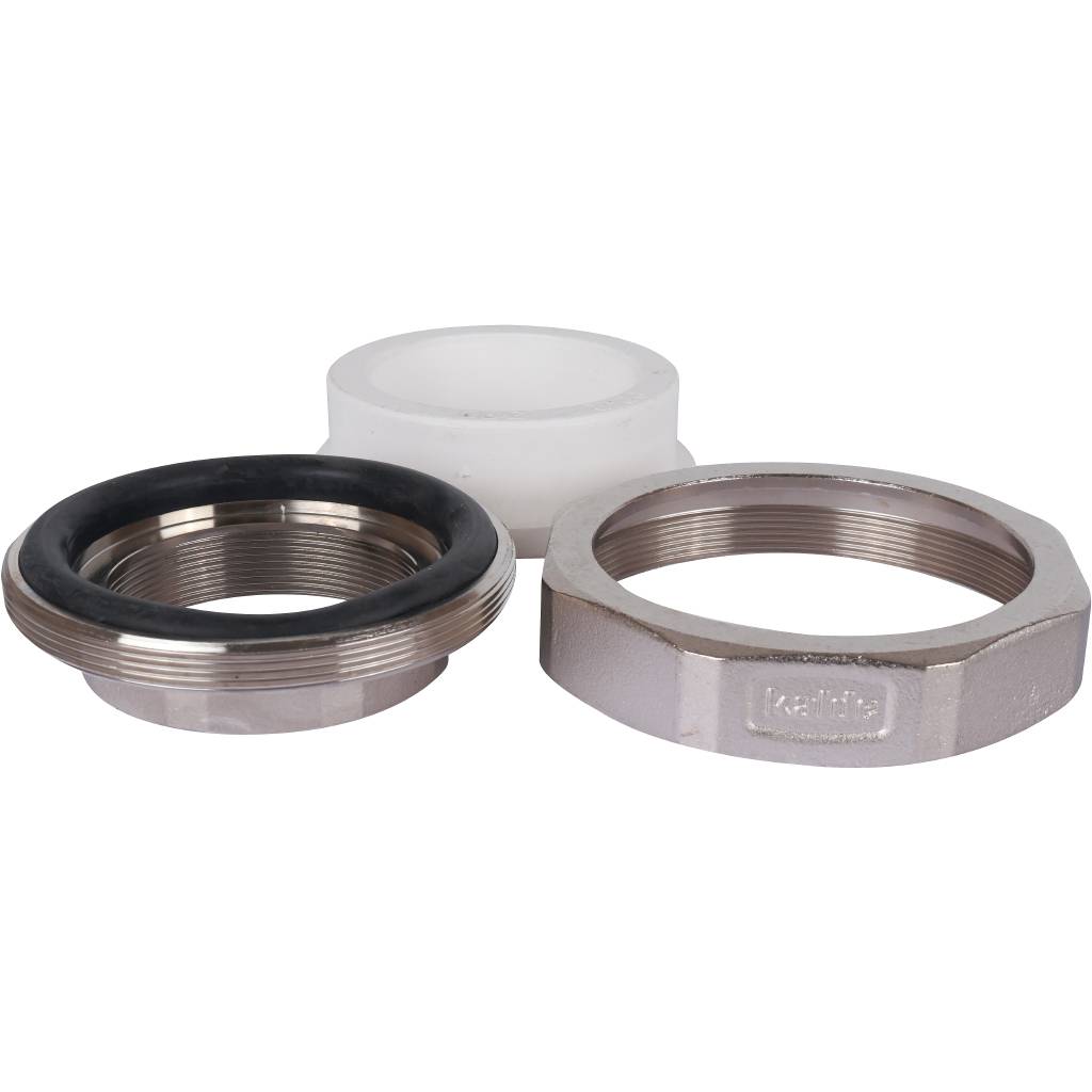 Муфта разъемная Kalde с внутренней резьбой 90x3 для полипропиленовых труб под сварку (цвет белый)