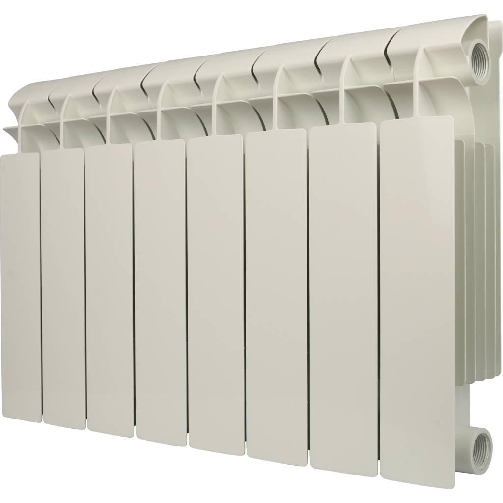 Радиатор биметаллический Global STYLE PLUS 350 8 секций боковое подключение (белый RAL 9010), STP03501008