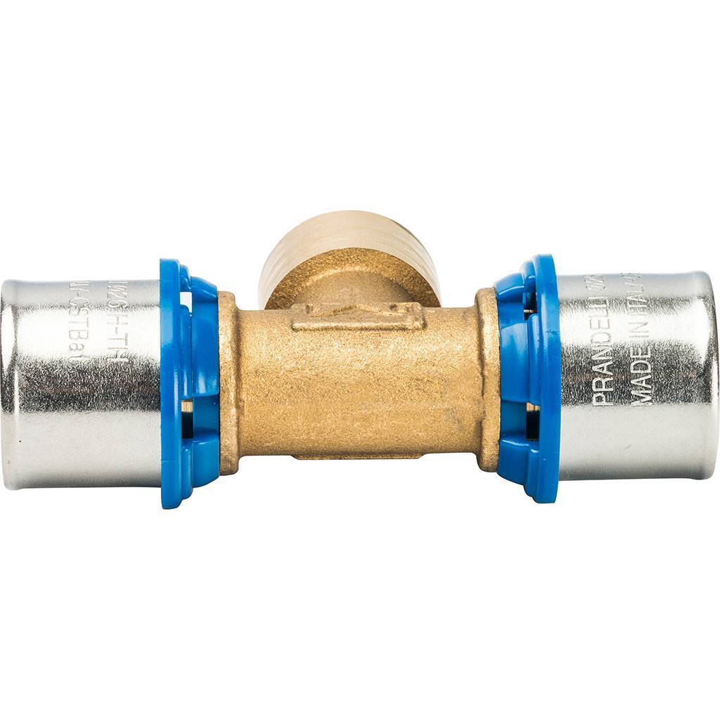 Тройник Prandelli Multyrama с внутренней резьбой (26х3,0)х3/4 профиль H, TH, U для металлопластиковых труб прессовой, 509.08.12.6