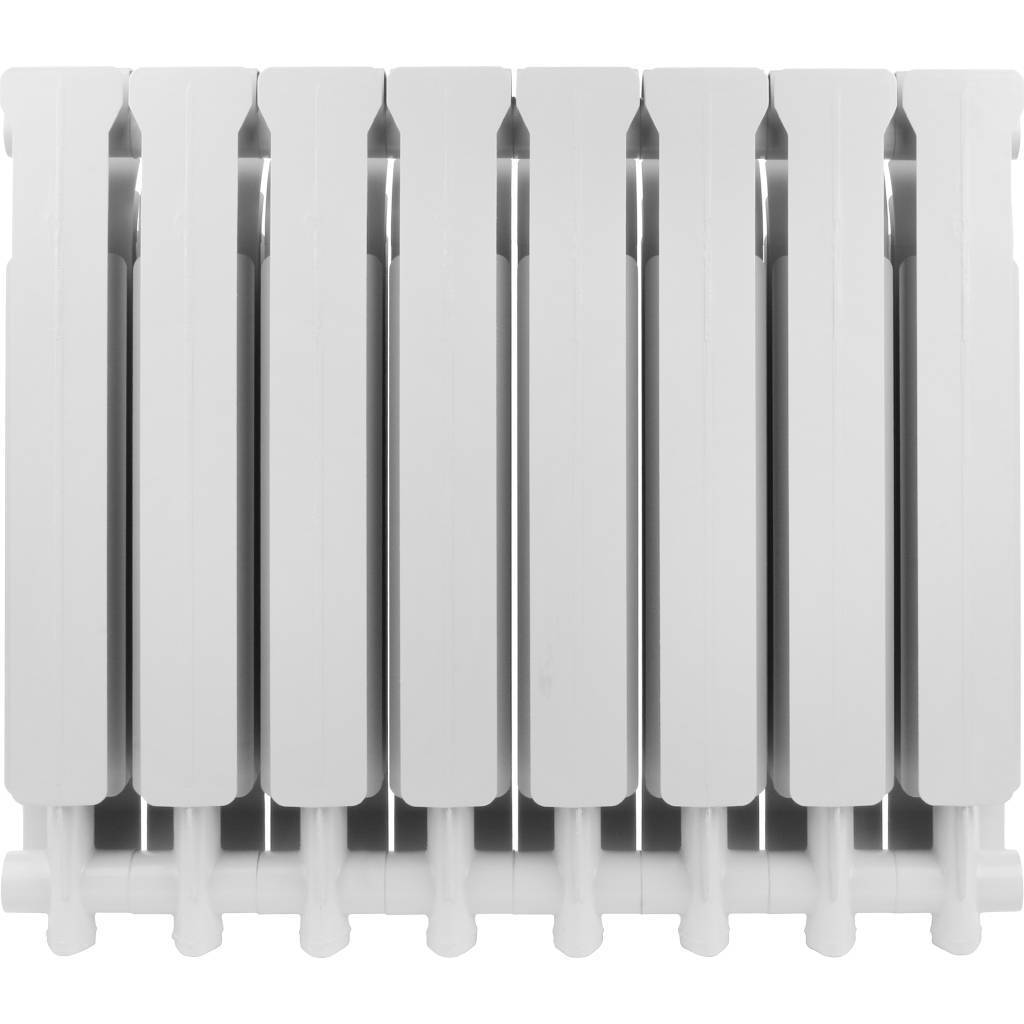 Радиатор алюминиевый Global ISEO 500 8 секций боковое подключение (белый RAL 9010), IS05001008