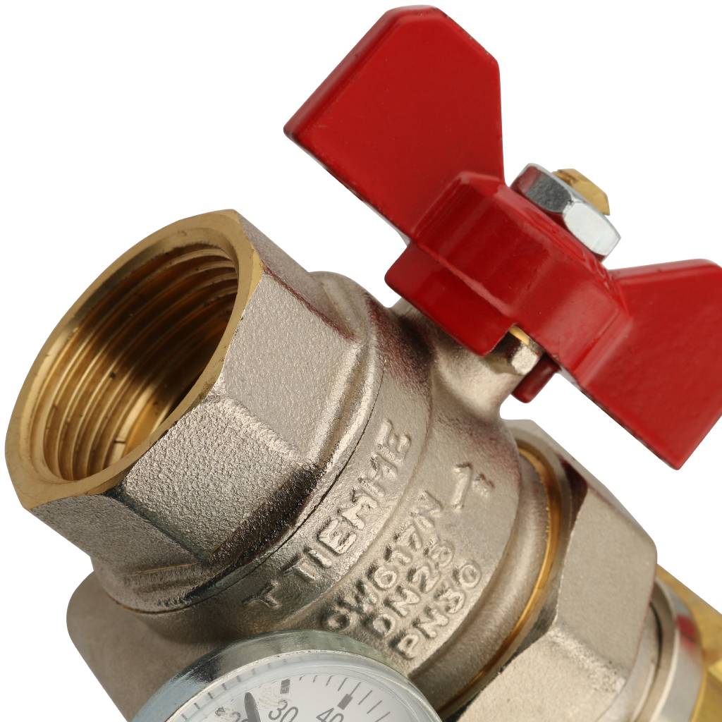 Коллектор в сборе с расходомерами на 7 выходов TIEMME 1х3/4 ЕК, 3870004(3871G060507)