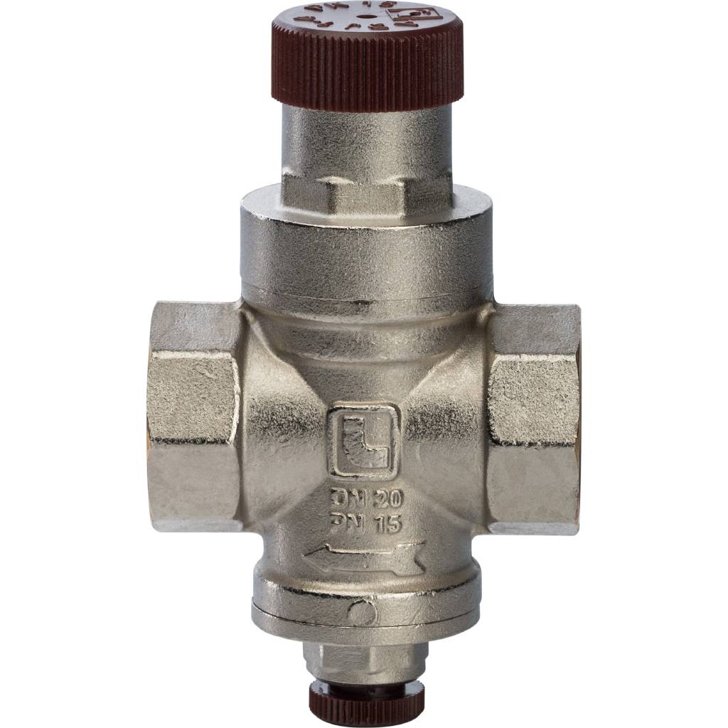 STOUT SVS 3/4  Редуктор давления с давлением на выходе 1…4 бар с подсоединением для манометра, SVS-0010-000020