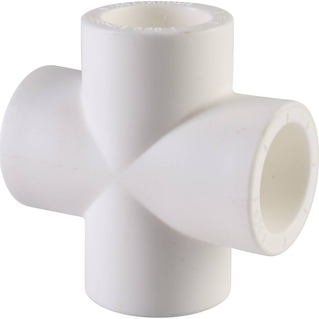 Крестовина Политэк d=20 для полипропиленовых труб под сварку (цвет белый)
