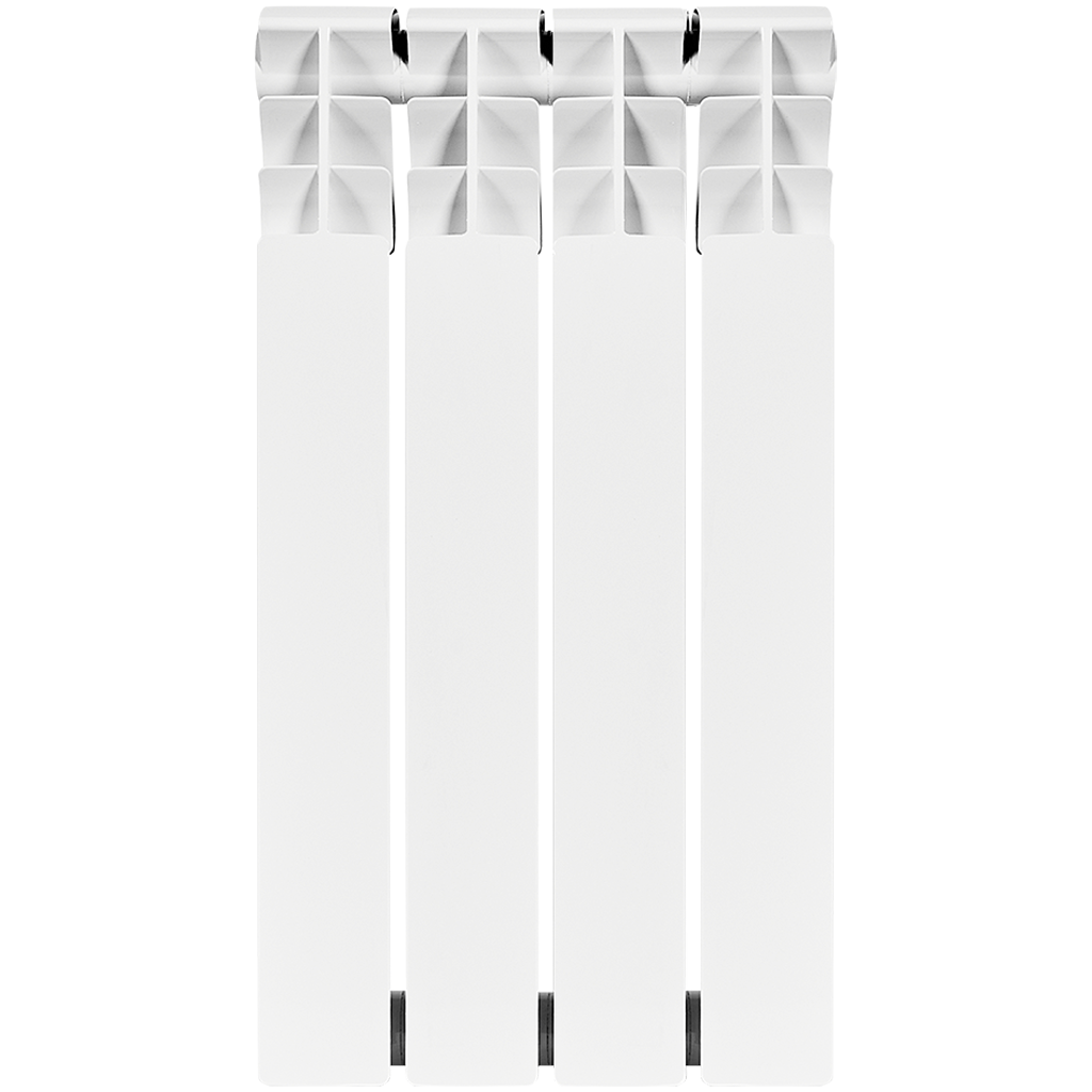 Радиатор биметаллический ROMMER Optima BM 500 4 секций боковое подключение (RAL9016)