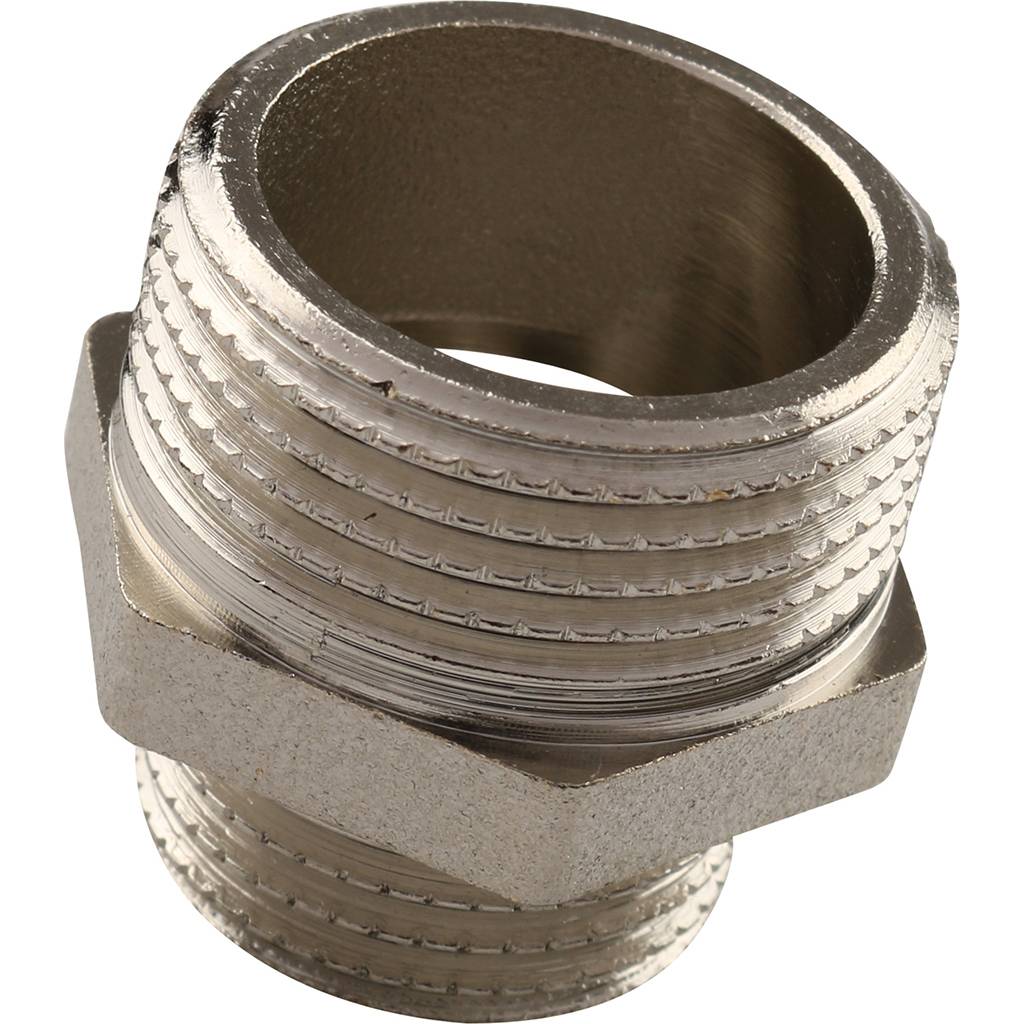 Ниппель HH TIEMME никелированный 1х3/4 для стальных труб резьбовой, 1500157