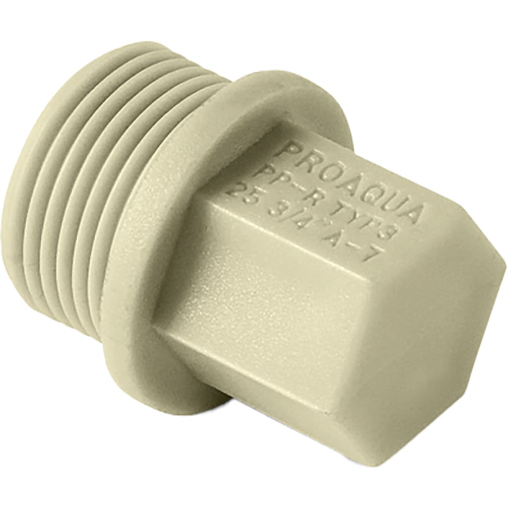 Заглушка резьбовая Pro Aqua d=1/2 PP-R Серая 20