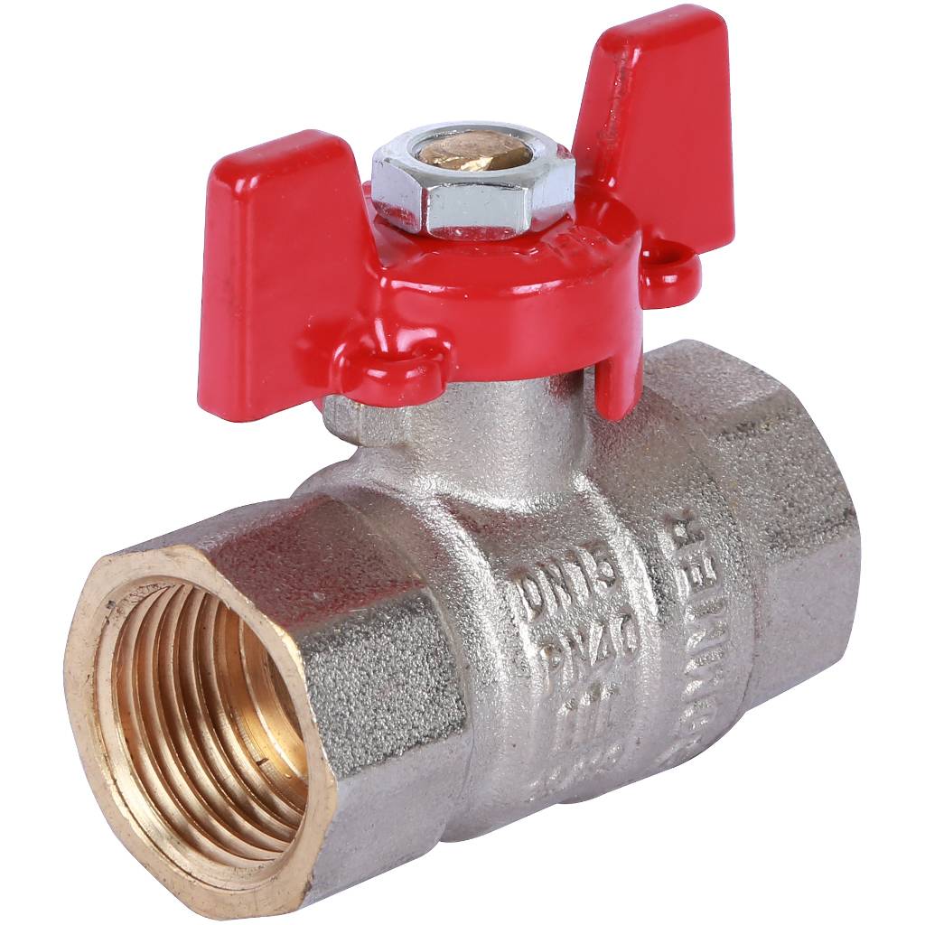 Кран шаровой ROMMER 1/2 ВН/ВН, ручка бабочка, RBV-0003-0110215