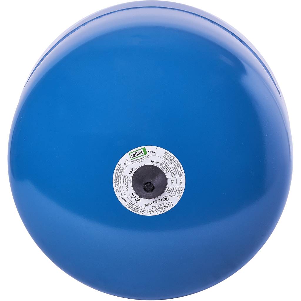 Расширительный бак Reflex DE 33 для водоснабжения вертикальный, ножки (цвет синий), 7305500