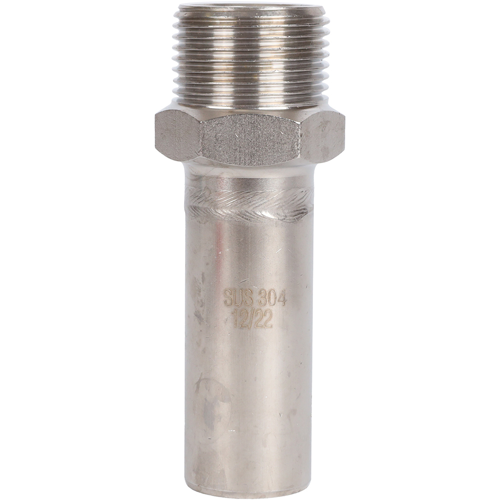 Вставка переходная НПр-НР ROMMER 22х3/4 из нержавеющей стали прессовой, RSS-0024-002234