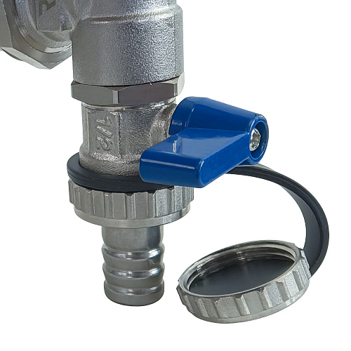 Клапан дренажный с воздухоотводчиком, латунь 1, никель, RTP