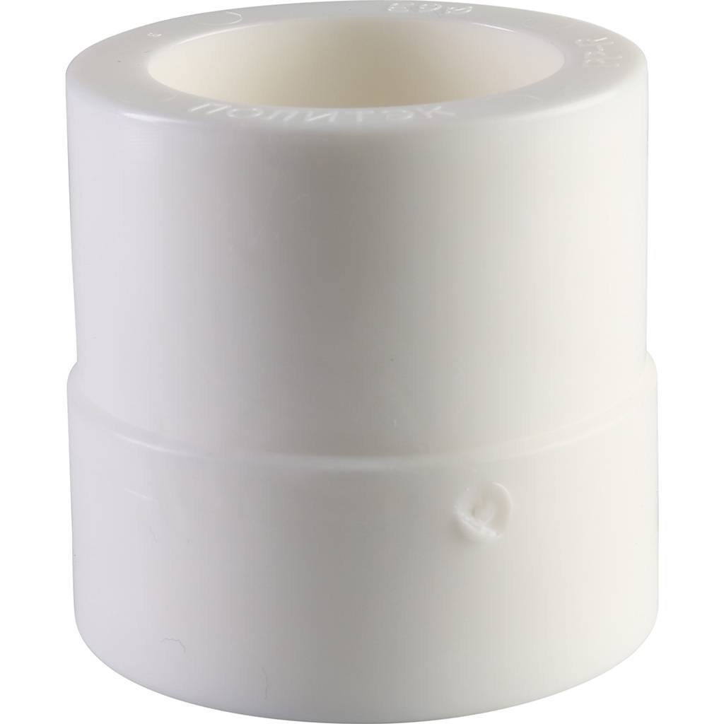 Муфта переходная внутр./наруж. Политэк 63х50 для полипропиленовых труб под сварку (цвет белый), 9200006350