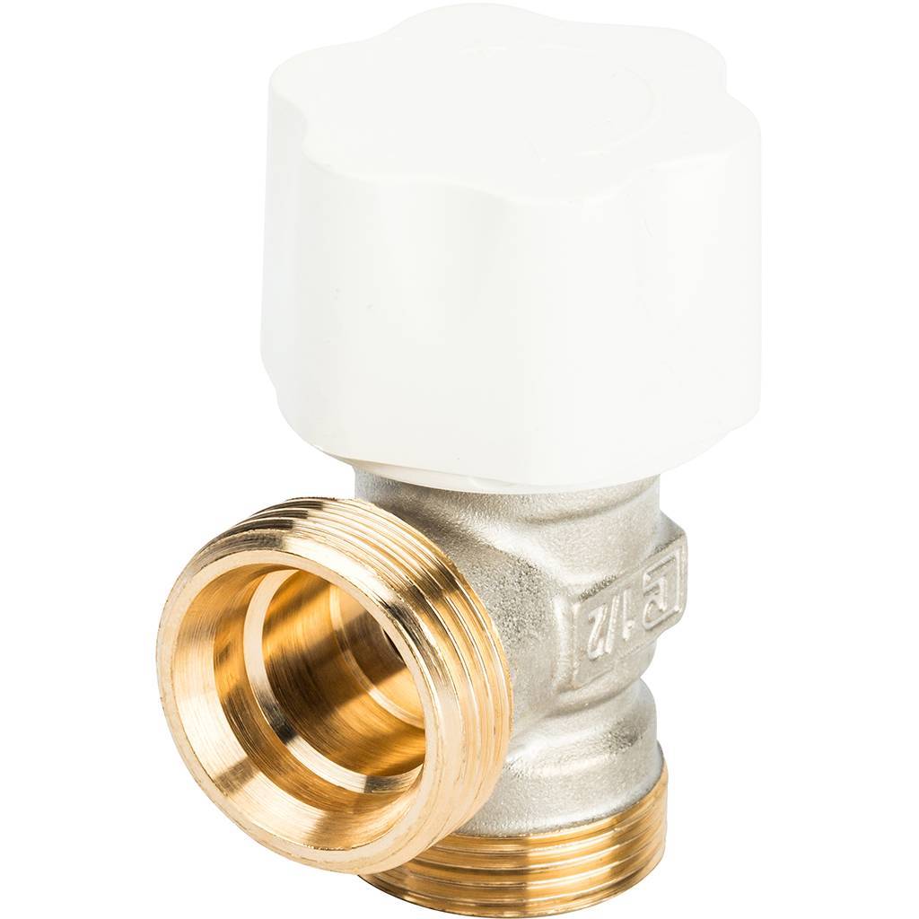 Корпус угловой термостатический для пластиковых труб LUXOR thermo tekna RS 212 1/2, 12122100 (69122100D)