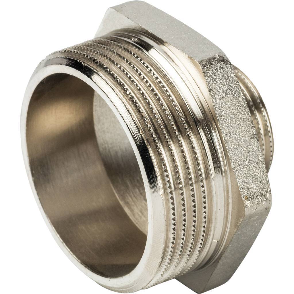 Ниппель НН STOUT переходной никелированный 1 1/2X3/4, SFT-0004-011234