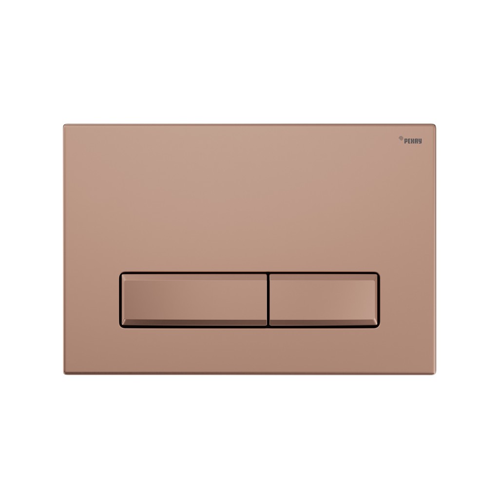 Панель смыва РЕХАУ NOVA LONG 001 с прямоугольными клавишами, пластик, розовое золото, матовый, 19102381001