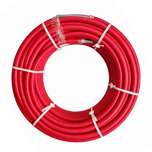 Труба EVOH PE-Xa в гофроизоляции 16х2,2х23, 100м красная, RTP