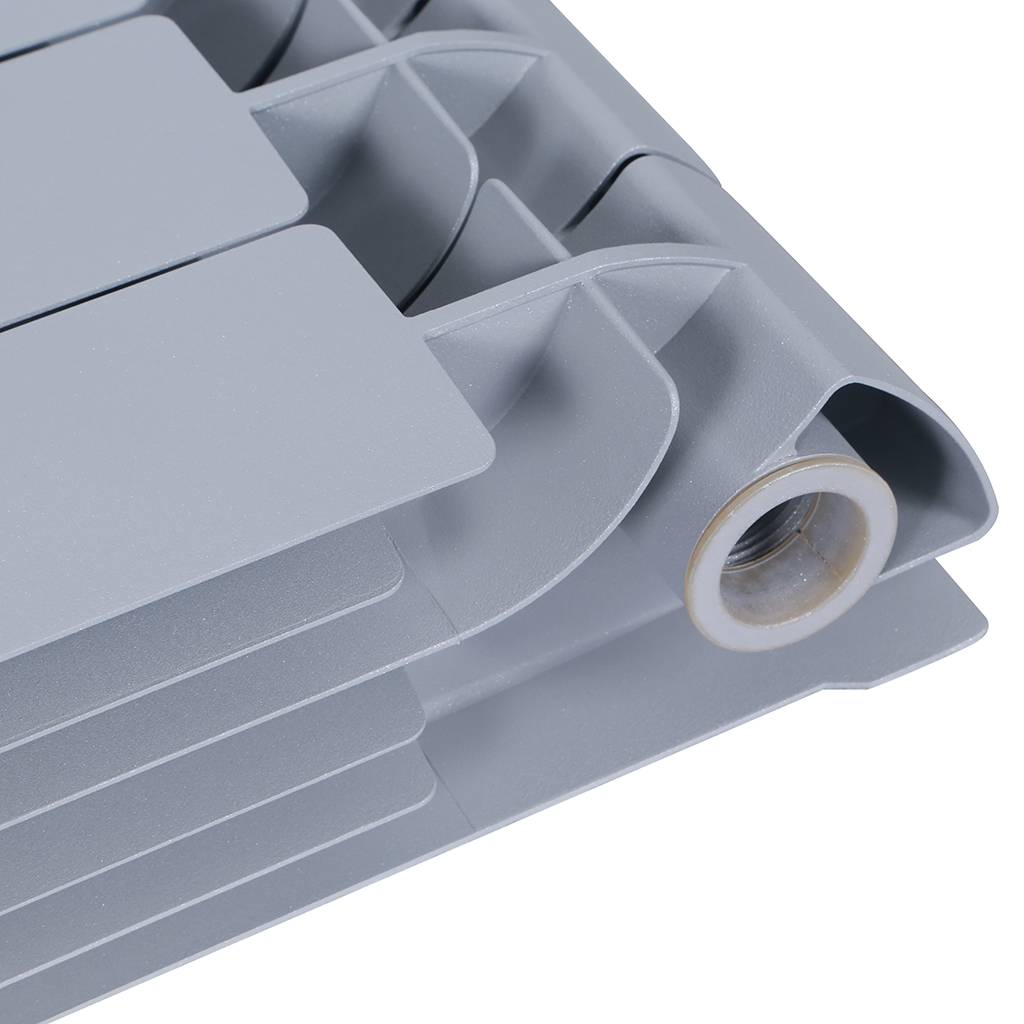 Радиатор биметаллический Global STYLE PLUS 500 8 секций боковое подключение (цвет cod.08 grigio argento opaco metallizzato 2676 (серый)), 155270