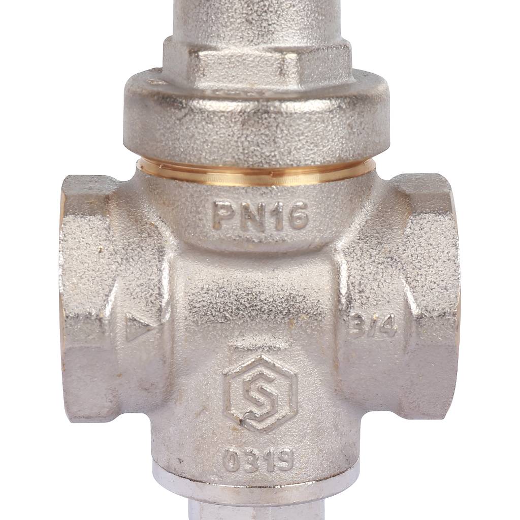 STOUT  Редуктор давления PN16 вн/вн 3/4  с выходом под манометр, SVS-1010-000020