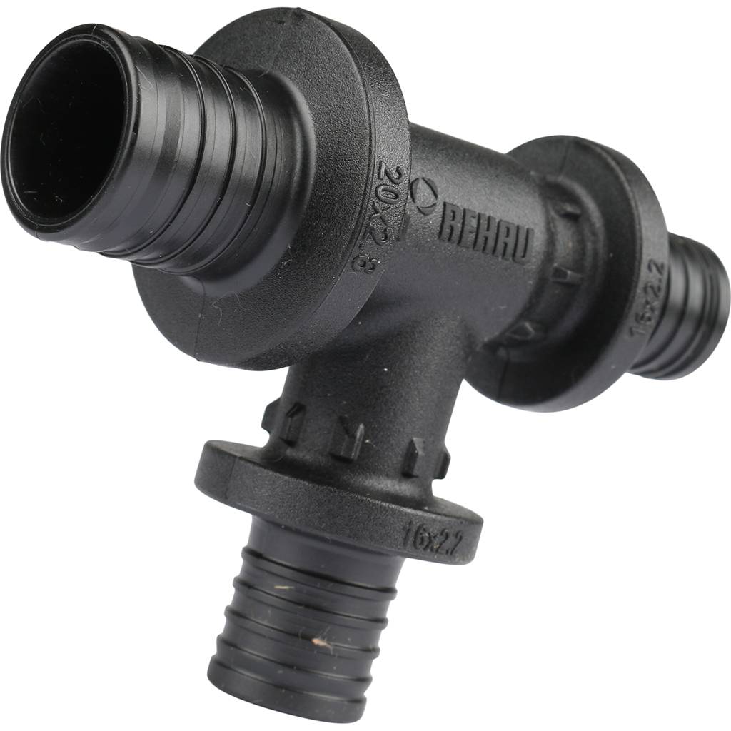 Тройник РЕХАУ RAUTITAN с уменьшенным боковым и торцевым проходом 20-16-16 PX, 11600811001