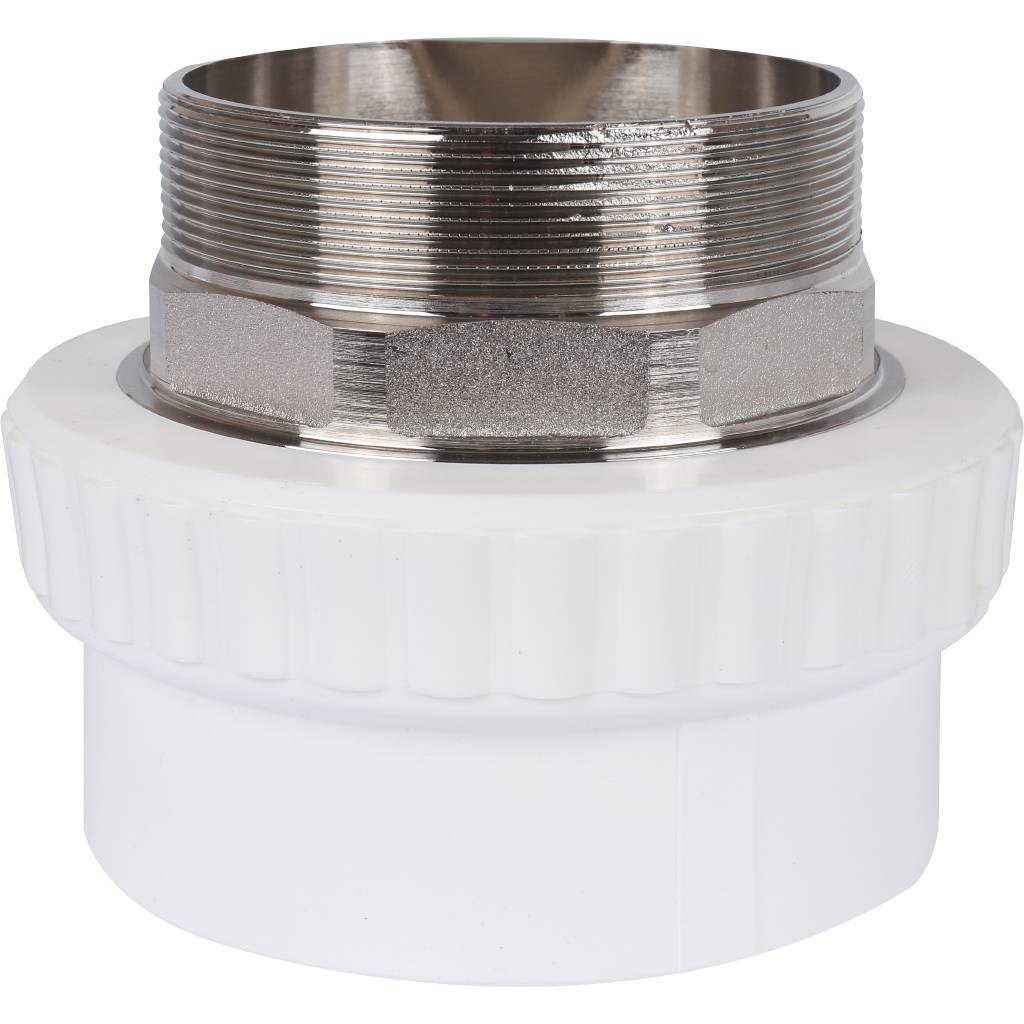 Муфта комбинированная Kalde под шестигранник (наруж. резьба, 110х4 ) для полипропиленовых труб под сварку, 3222-nmo-110406