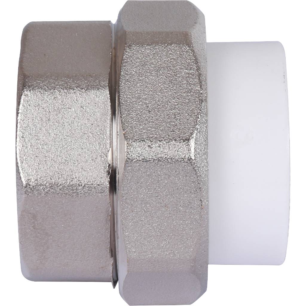 Муфта разъемная с внутренней резьбой Политэк 32х1 1/4 для полипропиленовых труб под сварку (цвет белый), 9801003214