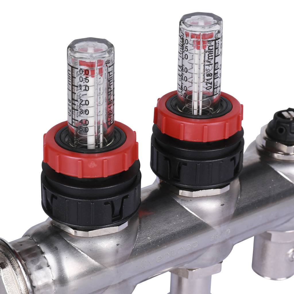 Группа коллекторная Oventrop Multidis SF 2 со встроенными ротаметрами на 2 контура