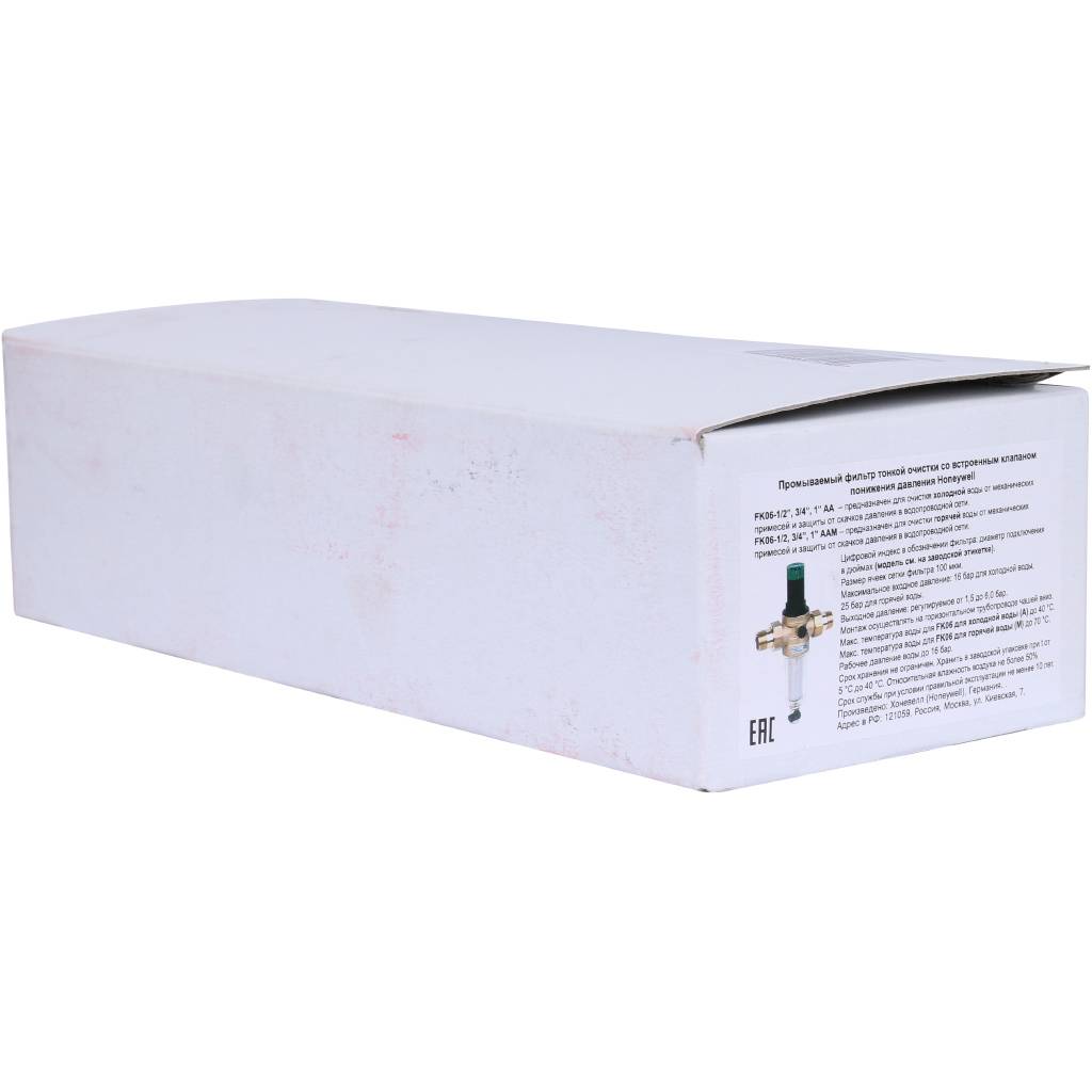 Honeywell (Resideo Braukmann) FK06-1 AA фильтр 100мк с редуктором давления, FK06-1AA