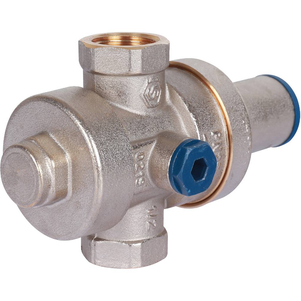 STOUT  Редуктор давления PN25 вн/вн 1/2  с выходом под манометр, SVS-1008-000015