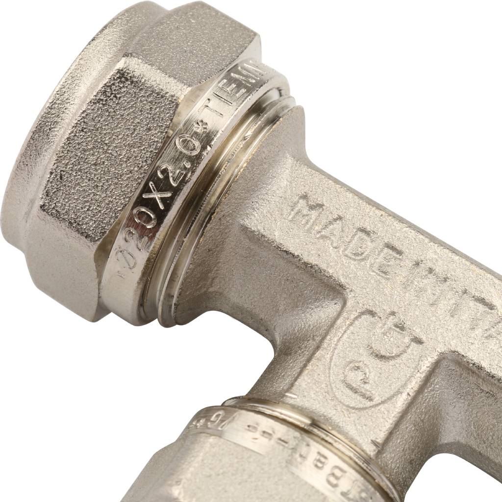 Тройник переходной TIEMME (20.2х16.2х16.2) для металлопластиковых труб винтовой, 1600044