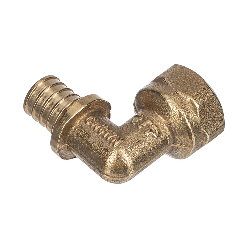 Угольник аксиальный, латунь, внутренняя резьба,16х1/2, желтый, RTP