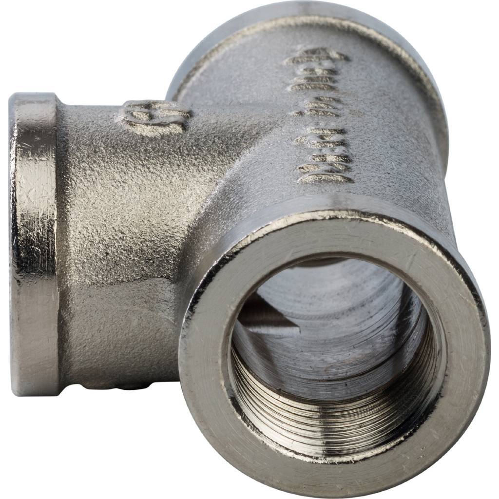 Тройник STOUT ВВ никелированный 3/8, SFT-0020-000038