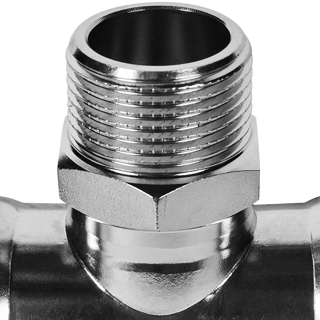 Тройник-переходник-НР ROMMER 42х1 из нержавеющей стали прессовой