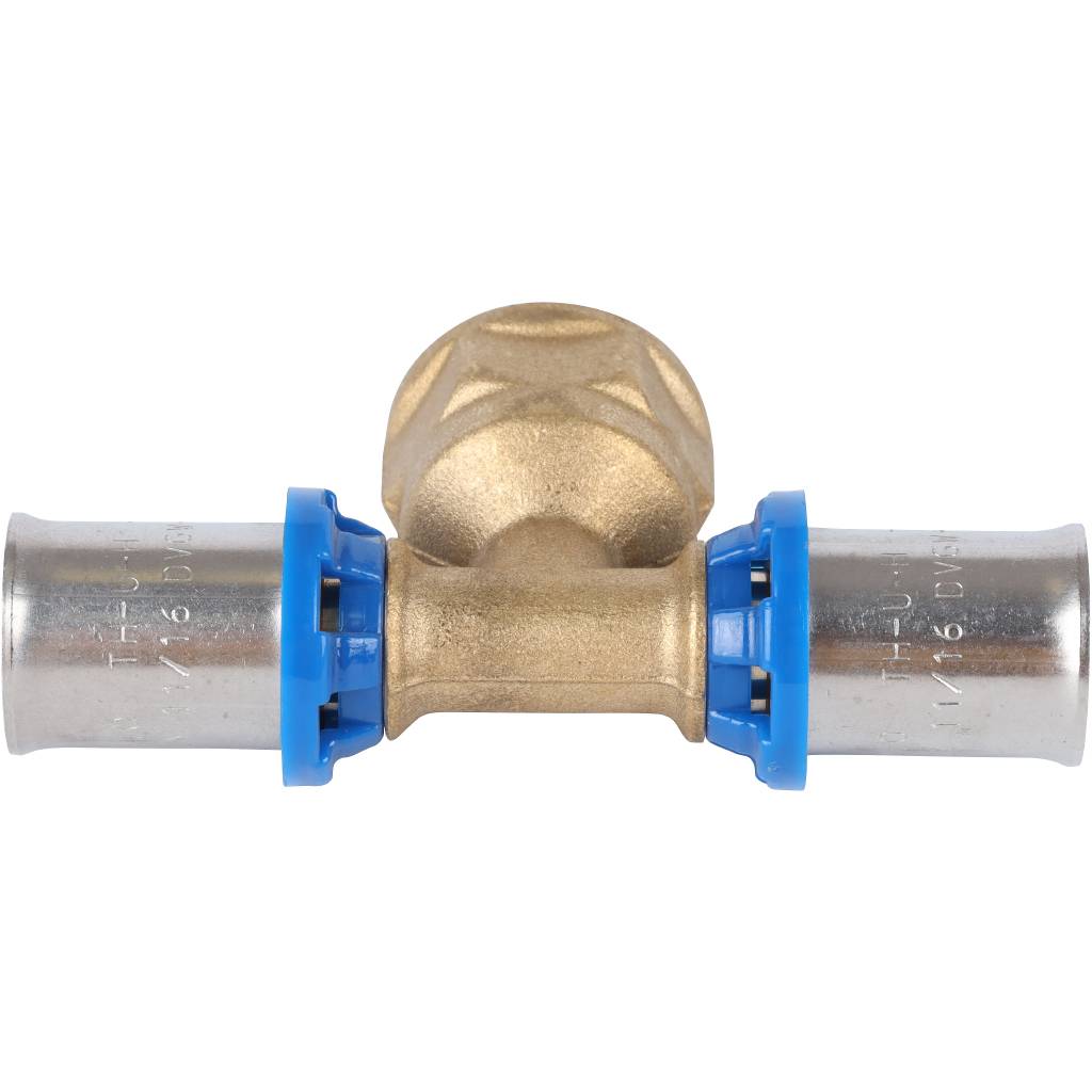 Тройник-переходник APE с внутренней резьбой 16х1/2 х16 для металлопластиковых труб прессовой, ARL2103101