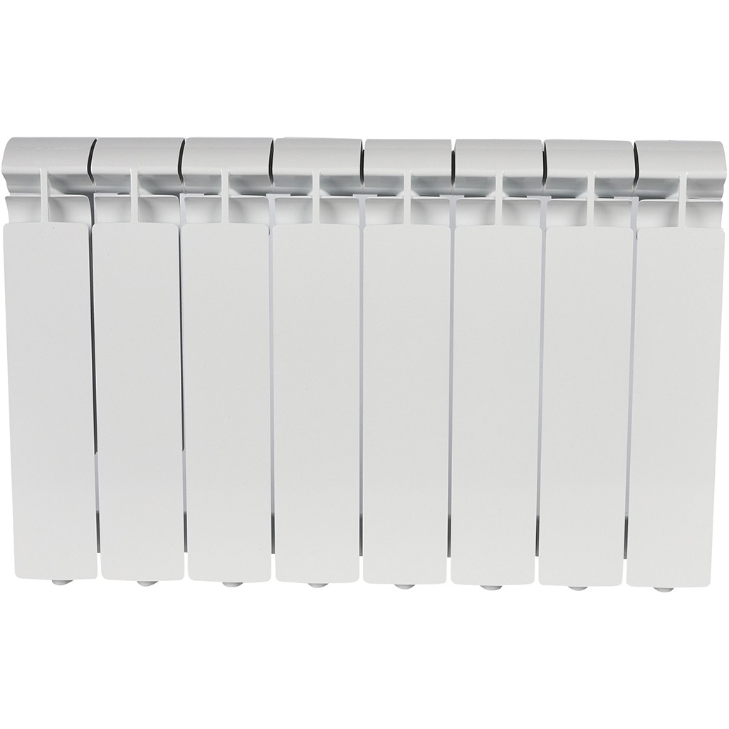 Радиатор алюминиевый STOUT ALPHA 350 8 секций боковое подключение (белый RAL 9016), SRA-2310-035008