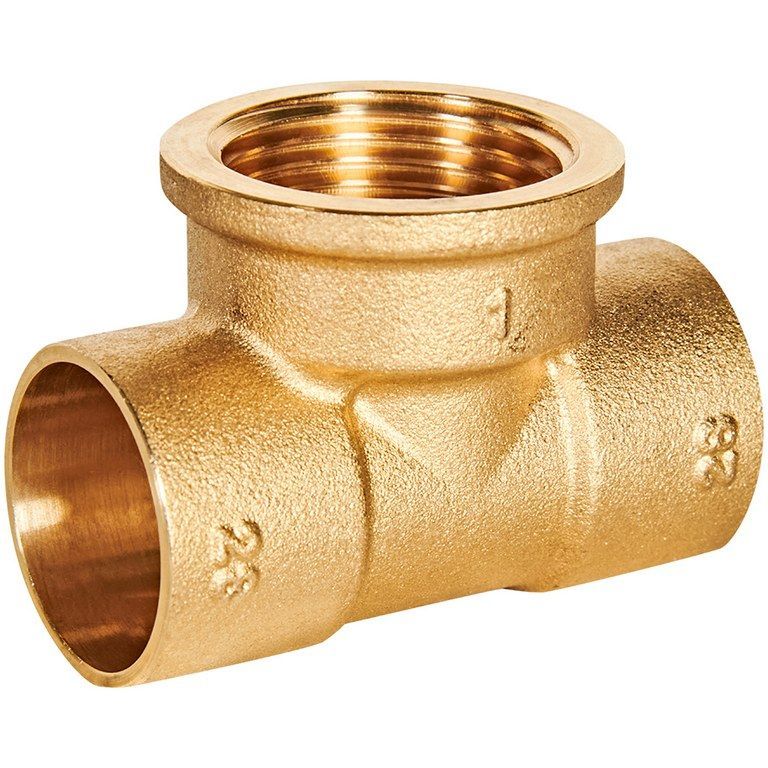 Тройник JINTIAN ВП-ВР-ВП 28x1x28 из латуни под пайку JT-14130281