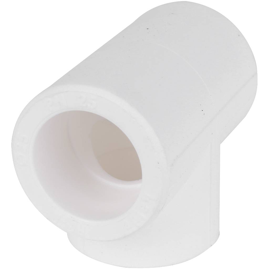 Тройник Kalde d=25 для полипропиленовых труб под сварку (цвет белый)