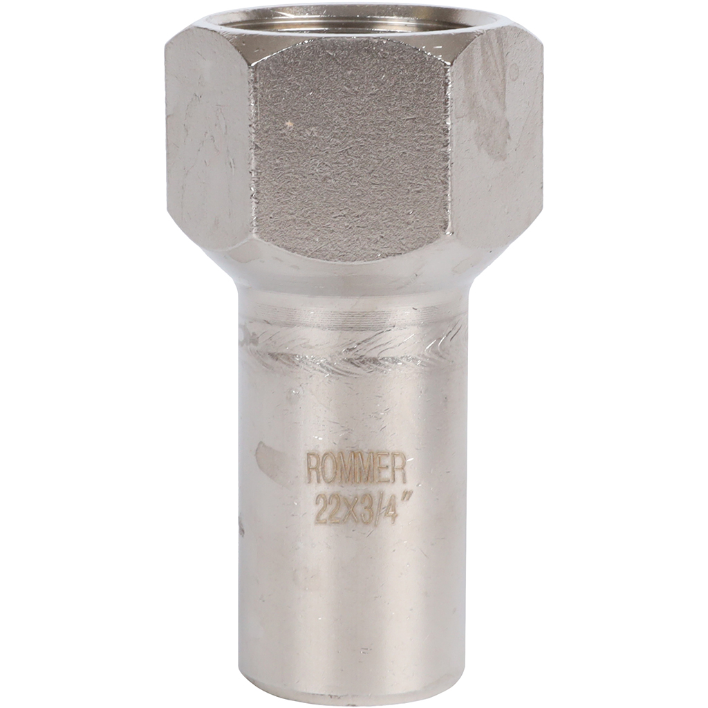 Вставка переходная НПр-ВР ROMMER 22х3/4 из нержавеющей стали прессовой