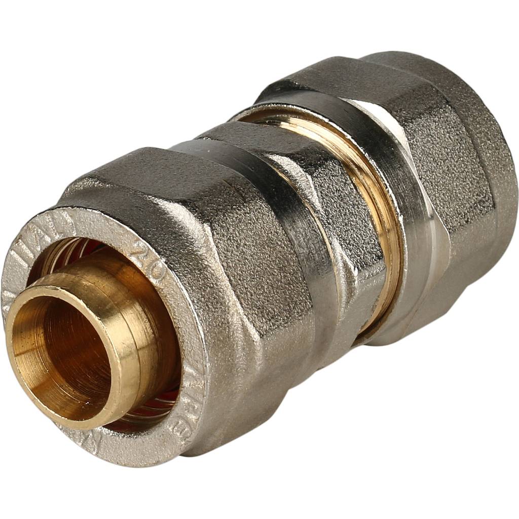 Муфта STOUT соединительная 20х20 для металлопластиковых труб винтовой, SFS-0005-000020