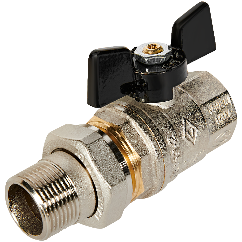 Кран шаровой BUGATTI Oregon с полусгоном (ручка-бабочка) внут-наруж резьба 3/4