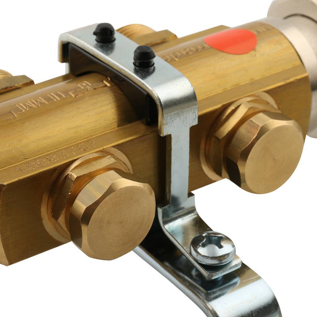 Коллекторная группа c регулировочными и термостатическими вентилями TIEMME 1 x3/4 ЕК 2 выхода, 3870160(3885G060502BY)