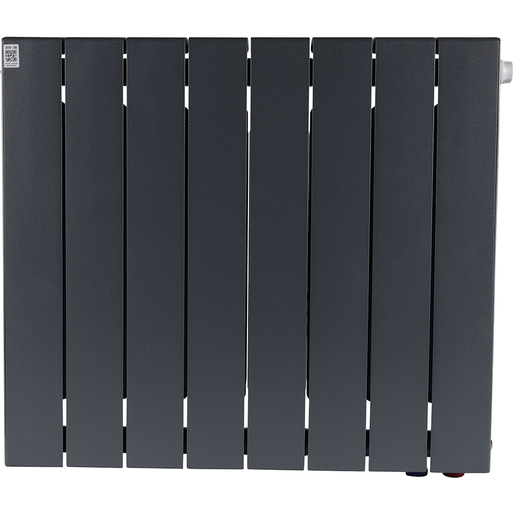 Радиатор биметаллический RIFAR SUPReMO VENTIL 500 SVR 8 секций нижнее правое подключение (Цвет ТИТАН), 4RS50.VR-8-TI