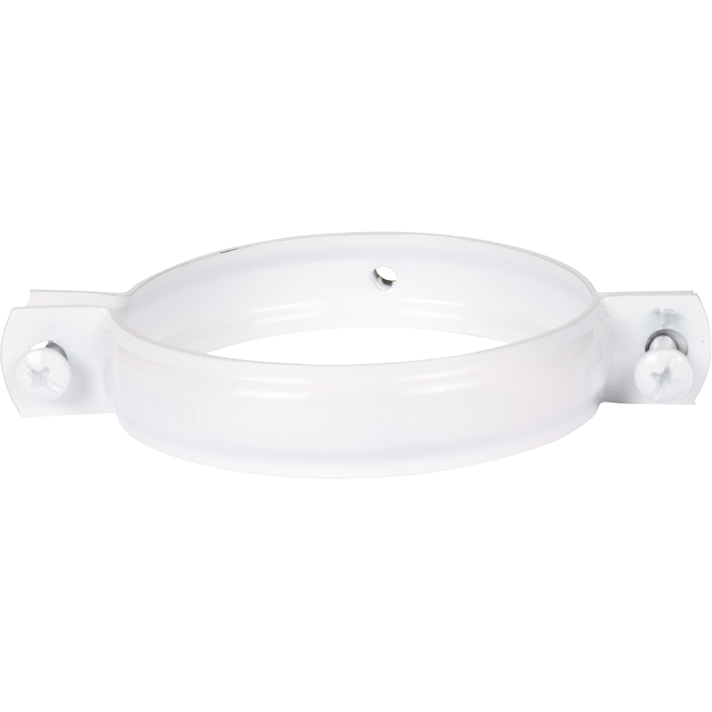 Крепление к стене металлическое белое ROMMER D80 (хомут), RCA-0080-020111