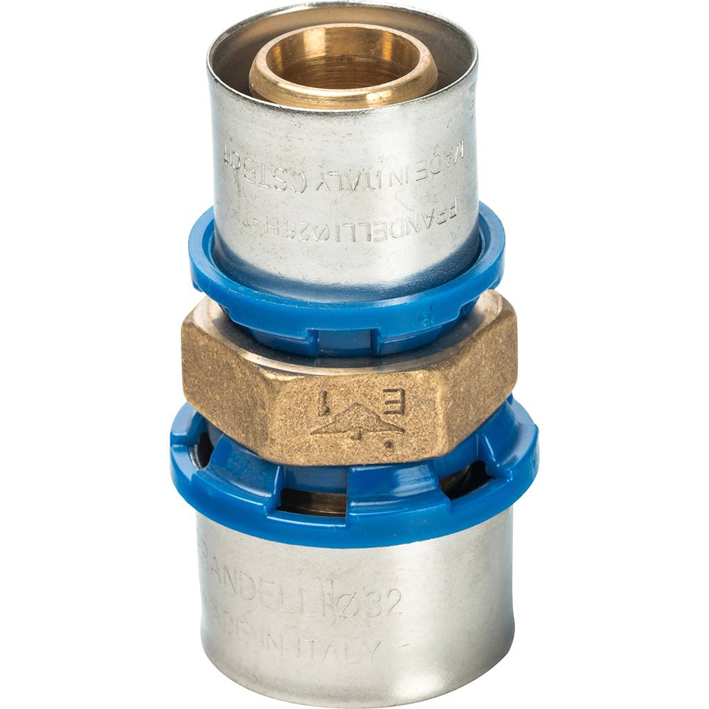 Муфта переходная Prandelli Multyrama 32.3х26.3 профиль H, TH, U для металлопластиковых труб прессовой, 509.11.07.6