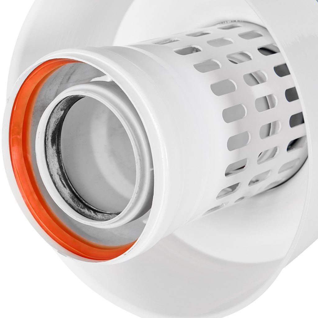 Оголовок ROMMER с ветрозащитой вертикальный конденсационный O80/125, RCA-8012-000001