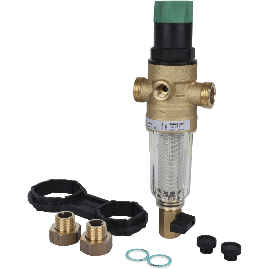 Honeywell (Resideo Braukmann) с редуктором, на холодную воду, 100 мкм, 1/2, FK06-1/2AA