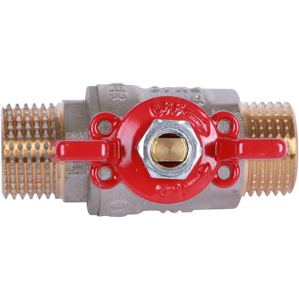 Кран шаровой ROMMER 1/2 НР/НР, ручка бабочка, RBV-0007-0410215